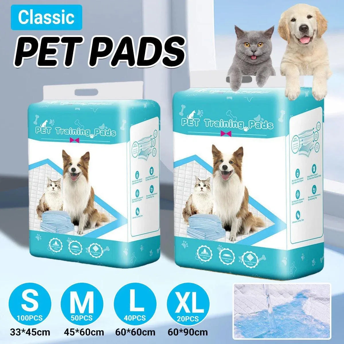 Classic Wholesale Classic Fragrance Pet Pads for Dogs Cats, L-60*60cm, 40PCS