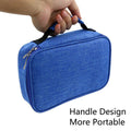 Premium Blue Large Capacity Waterproof Pencil Pouch Multi-Layer Stationery Case
