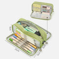 Dark Grey Zipper Pencil Case - Large Capacity Organizer - SuperSaverAU - view 3