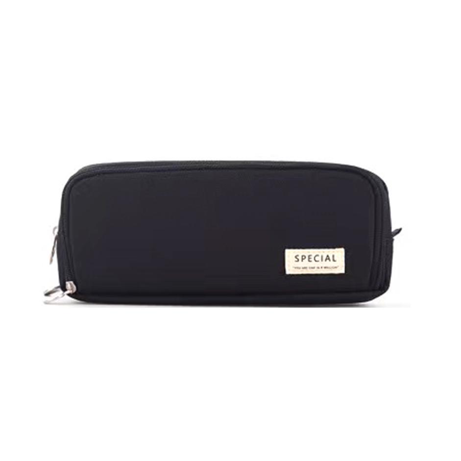 Purple Zipper Pencil Case - Large Capacity Organizer