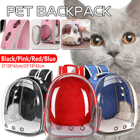 Pet Outdoor Carrier Backpack for Cats & Dogs, Pink, 33 × 18 × 42 cm, Space Capsule Design - SuperSaverAU - view 1