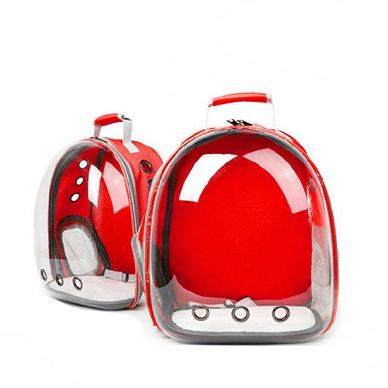 Pet Outdoor Carrier Backpack for Cats & Dogs, Pink, 33 × 18 × 42 cm, Space Capsule Design