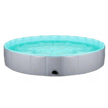 Pet Swimming Pool Foldable Portable Pool for Dogs Outdoor Summer Play - Blue-80x20cm