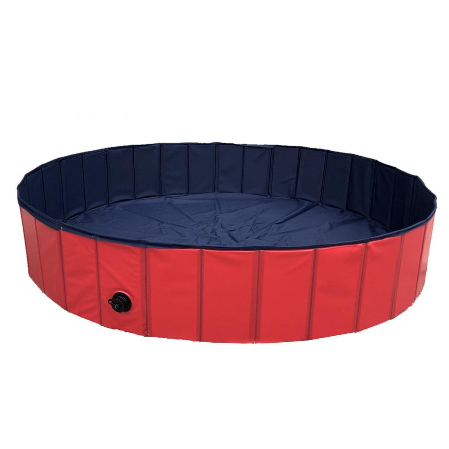 Pet Swimming Pool Foldable Portable Pool for Dogs Outdoor Summer Play - Red-120x30cm - SuperSaverAU - view 1