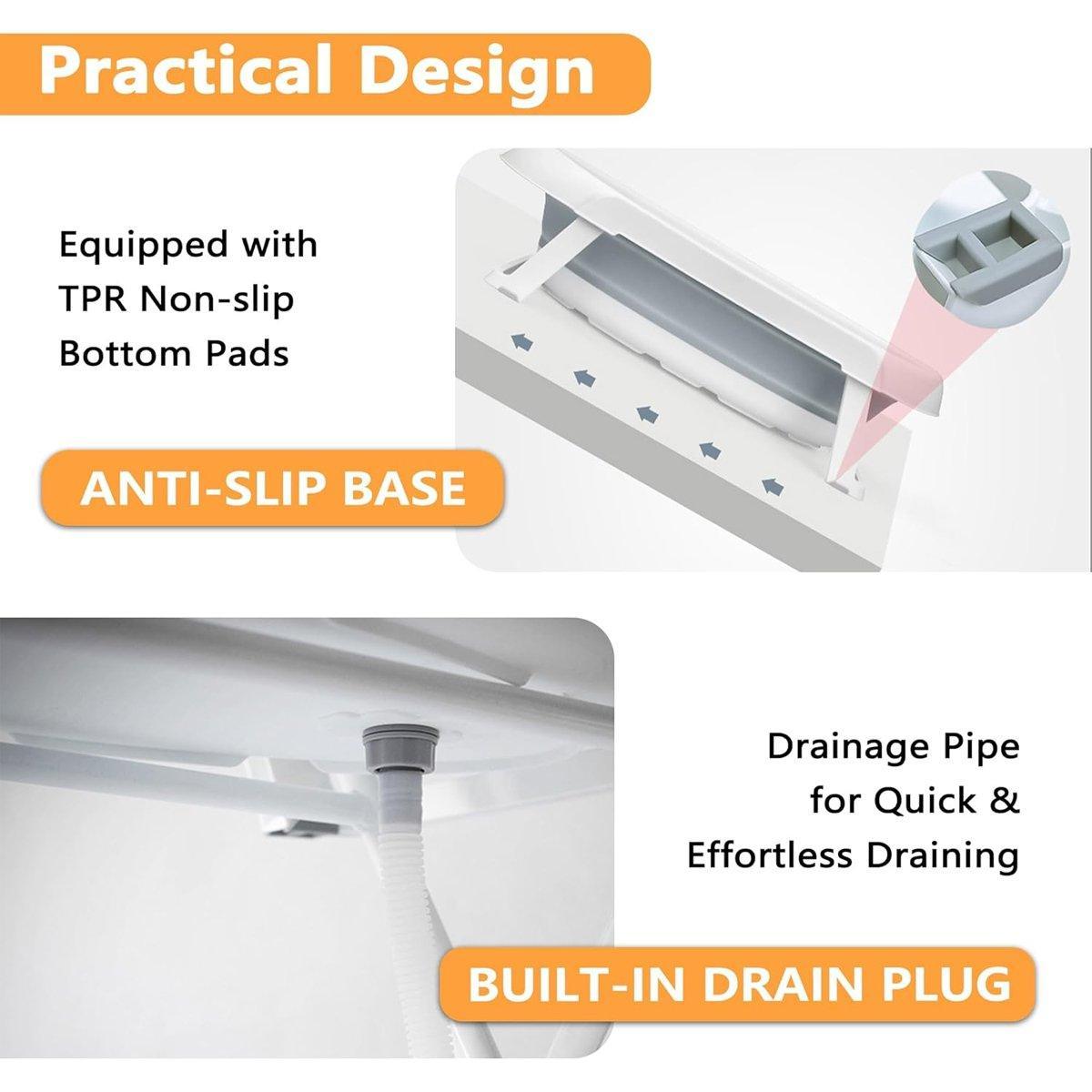 Pet Bath Tub Elevated Stand for Cats and Dogs, 85cm x 47cm x 21cm, Foldable - SuperSaverAU - view 4