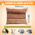 Small Animal Bed Cushion Plush Sleeping Mat for Pet Carrier, 40cm x 35.5cm, Brown - SuperSaverAU - view 3
