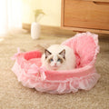 Princess Pet Bed - Soft Lace Design for Cats & Small Dogs - 18.89" Diameter - Grey - SuperSaverAU - view 5