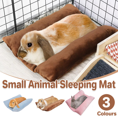 Small Animal Bed Cushion Plush Sleeping Mat 40cm x 35.5cm for Pet Carrier Cage - Pink - SuperSaverAU - view 1