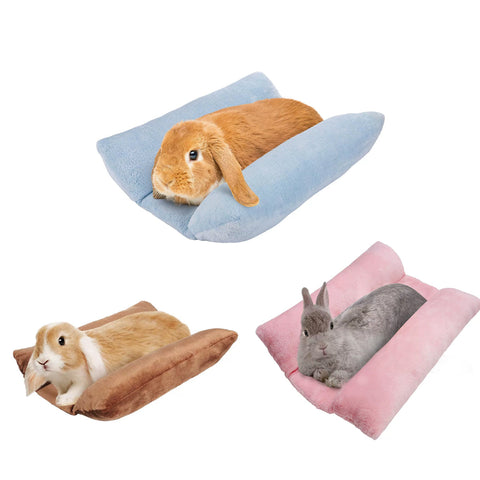 Small Animal Bed Cushion Plush Sleeping Mat 40cm x 35.5cm for Pet Carrier Cage - Pink - SuperSaverAU - view 2