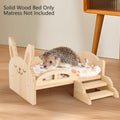 Solid Wood Rabbit Bed with Built-In Ladder, 11 x 7 x 7.3 inches, Durable Design - SuperSaverAU - view 5