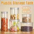 Wide Mouth Plastic Food Bottles 50pcs Transparent Storage Tanks 8.5cm x 20cm - SuperSaverAU - view 1