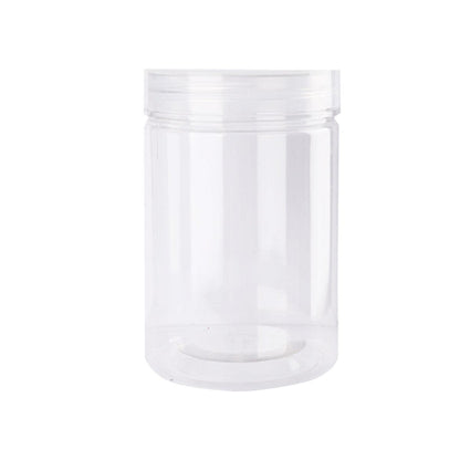 Wide Mouth Plastic Food Bottles 50pcs Transparent Sealed Storage Tanks Container - 8.5cm x 20cm