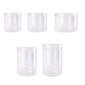 Premium Wide Mouth Clear Plastic Storage Bottles – 10 x 8.5cm, 50 Pack