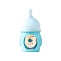 Premium Silicone Pet Milk Feeding Bottle with Scale - Blue 80ml