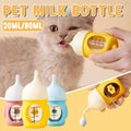 Premium Silicone Pet Milk Feeding Bottle with Scale - Pink 80ml