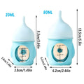 Premium Silicone Pet Milk Feeding Bottle with Scale - Pink 80ml