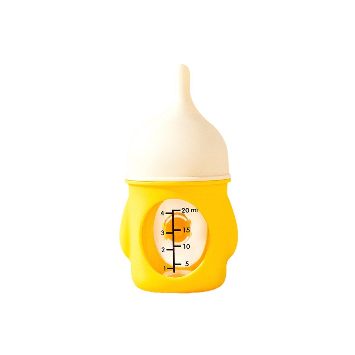Premium Silicone Pet Milk Feeding Bottle with Scale - Pink 80ml