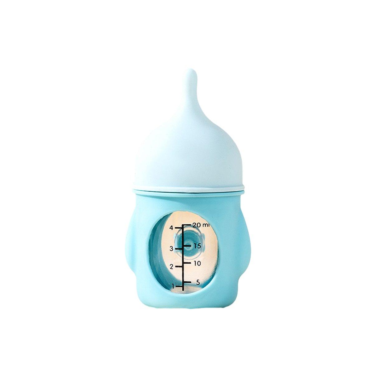 Premium Silicone Pet Milk Feeding Bottle with Scale - Pink 80ml