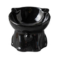 Premium Raised Ceramic Cat Bowl – Black 160ml with 15° Tilt