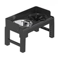 Height Adjustable Pet Feeding Bowl - 5-Level Adjustable, Dual Bowl Design, Black - SuperSaverAU - view 2