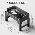 Height Adjustable Pet Feeding Bowl - 5-Level Adjustable, Dual Bowl Design, Black - SuperSaverAU - view 3