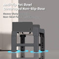 Height Adjustable Pet Feeding Bowl - 5-Level Adjustable, Dual Bowl Design, Black - SuperSaverAU - view 4