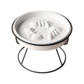 Premium Black Ceramic Slow Feeder Cat Bowl with Iron Stand - 200ml