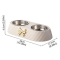 Premium Stainless Steel Double Pet Bowl Feeder – Green