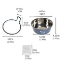 Premium Hanging Stainless Steel Pet Bowl - Red 12cm
