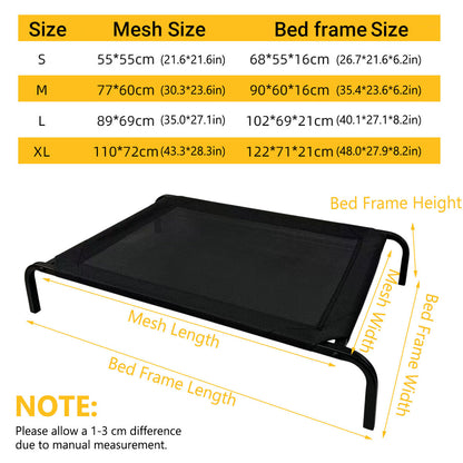 Heavy Duty Pet Raised Bed Elevated Trampoline Hammock - 102X69X21CM