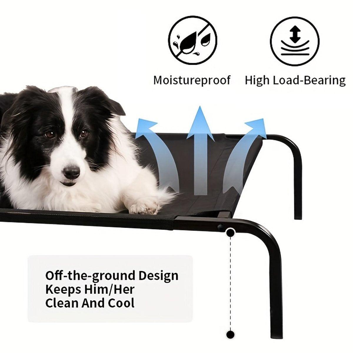 Heavy Duty Pet Raised Bed Elevated Trampoline Hammock - 102X69X21CM