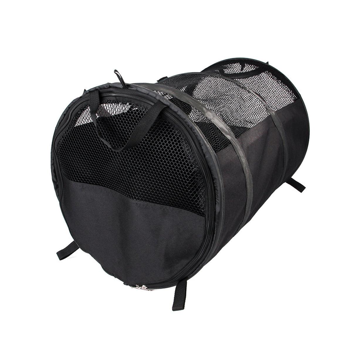 Foldable Pet Car Bag - Breathable Travel Tent, 123cm x 58cm, Grey
