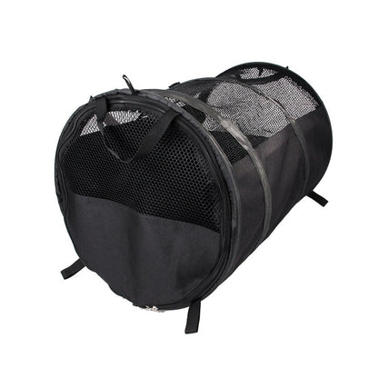Foldable Pet Car Bag - Breathable Travel Tent, 123cm x 58cm, Grey
