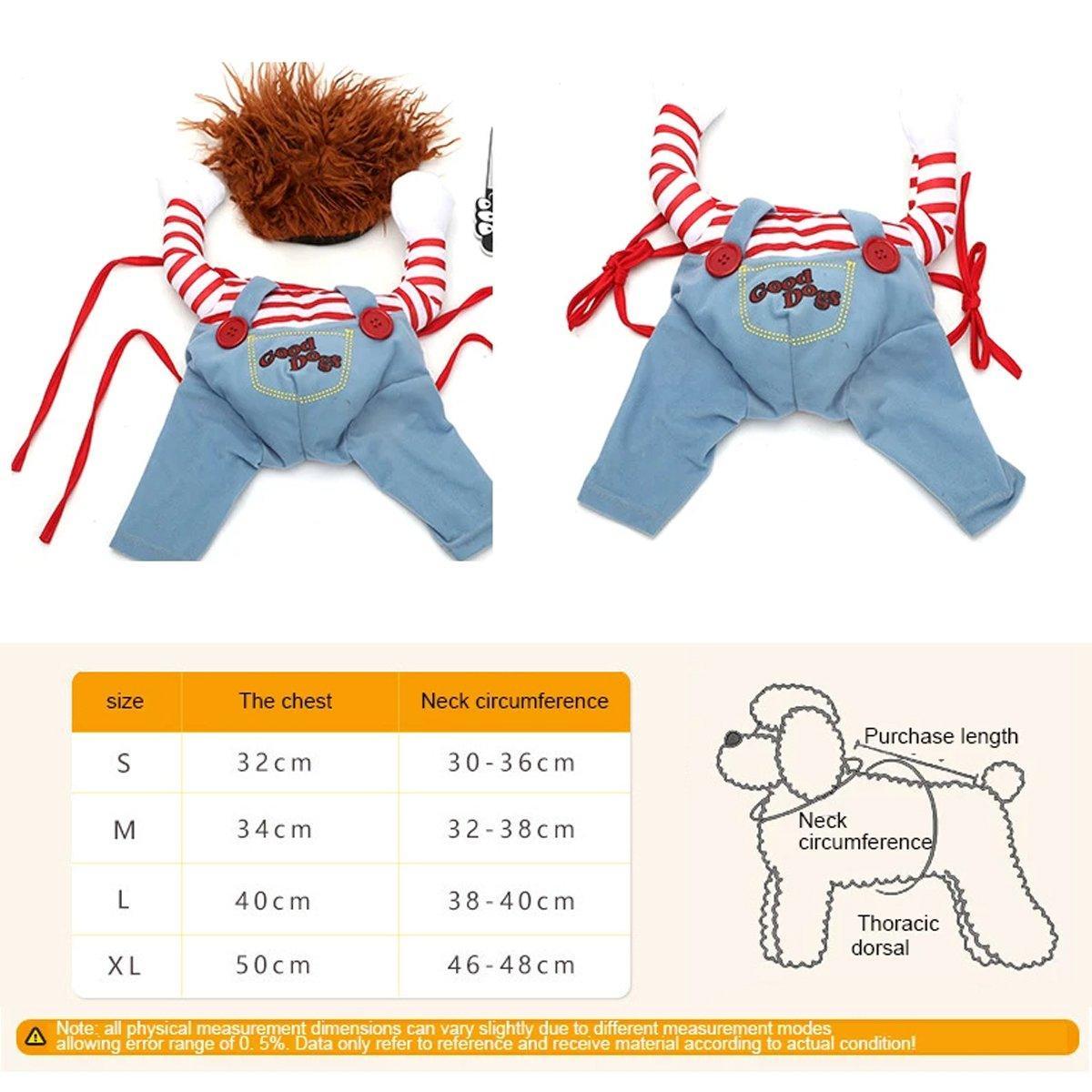 Premium Halloween Dog Costume - Deadly Doll M