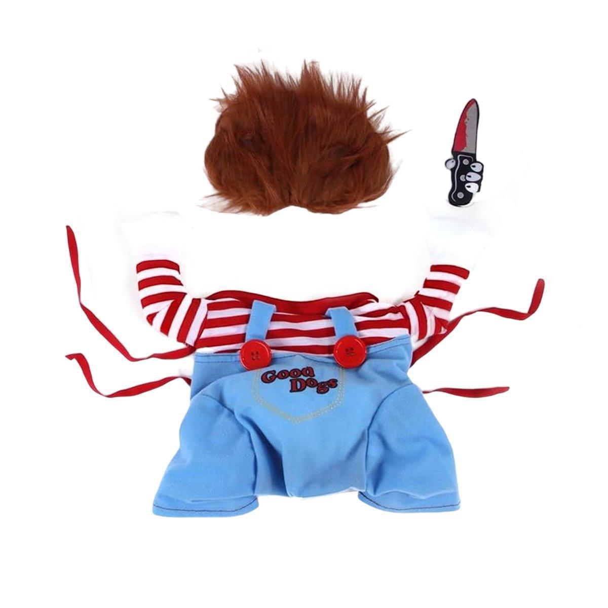 Halloween Dog Costume Pet Accessories Funny Dress Up for Small Medium Dogs - Deadly Doll-S