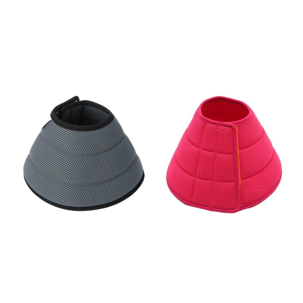 Elizabethan Collar Anti Licking Biting Pet Collar for Cats and Dogs - Rose Red - Size 2 - SuperSaverAU - view 2