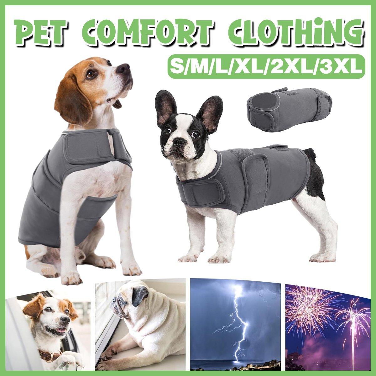 Pet Comfort Dog Anxiety Relief Vest Jacket - Soft, Adjustable, Reflective - XL