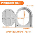 Controllable Cat Dog Door Flap - Adjustable Entry Exit, White, 28cm x 24cm - SuperSaverAU - view 3
