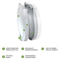 Cat Ear Pet Door for Cats and Dogs - 31.5cm x 27.5cm - Durable, Easy Access, White - SuperSaverAU - view 5