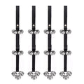 Premium Black Pet Training Doorbell Rope with Bells - 4 Pack