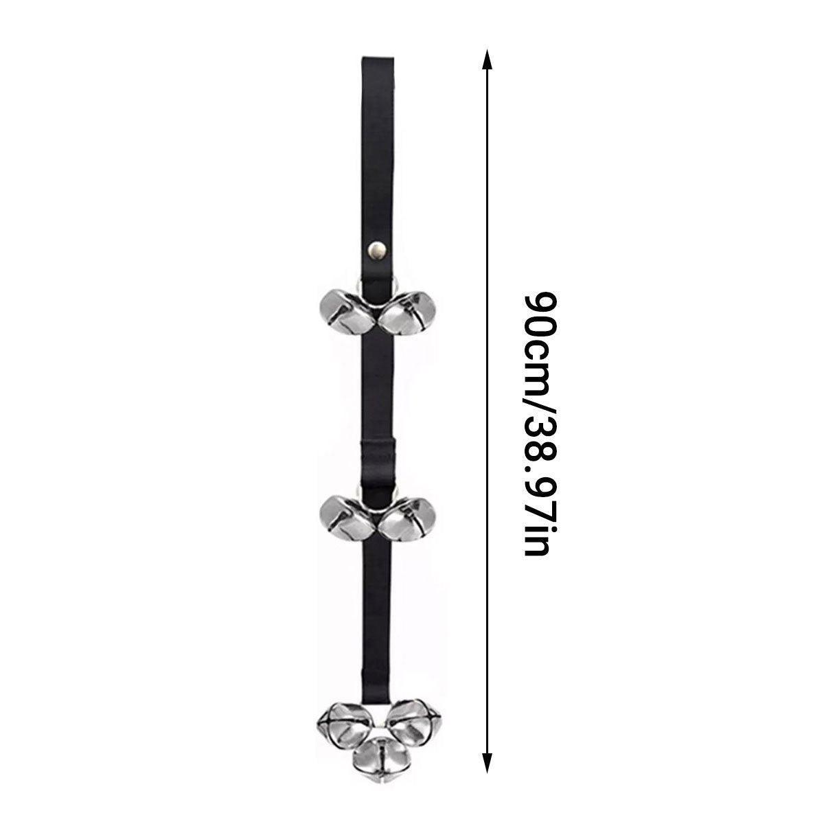 Premium Black Pet Training Doorbell Rope with Bells - 4 Pack