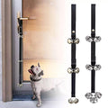 Premium Black Pet Training Doorbell Rope with Bells - 4 Pack