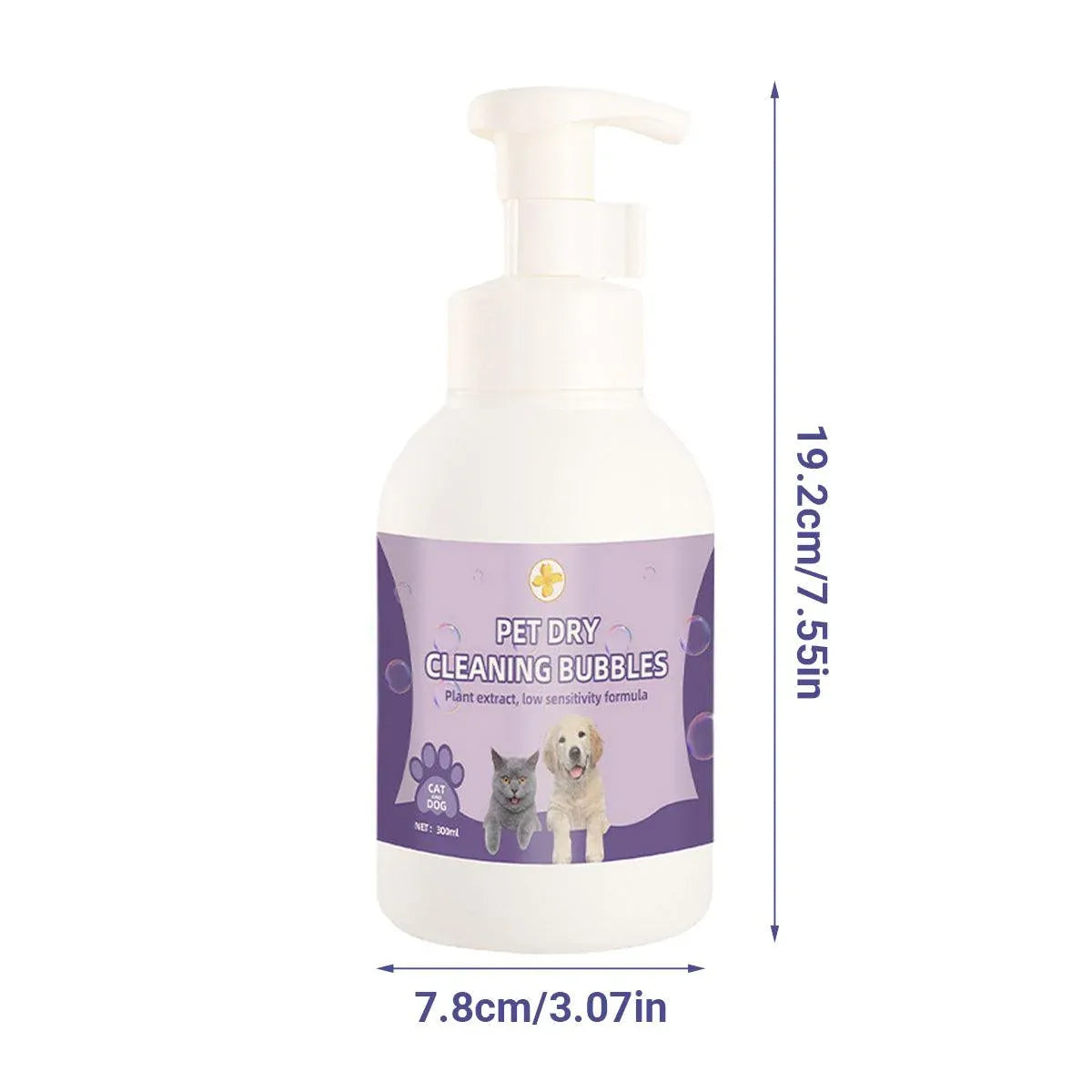 Premium Pet No Rinse Dry Cleaning Foam for Cats & Dogs - 500ml