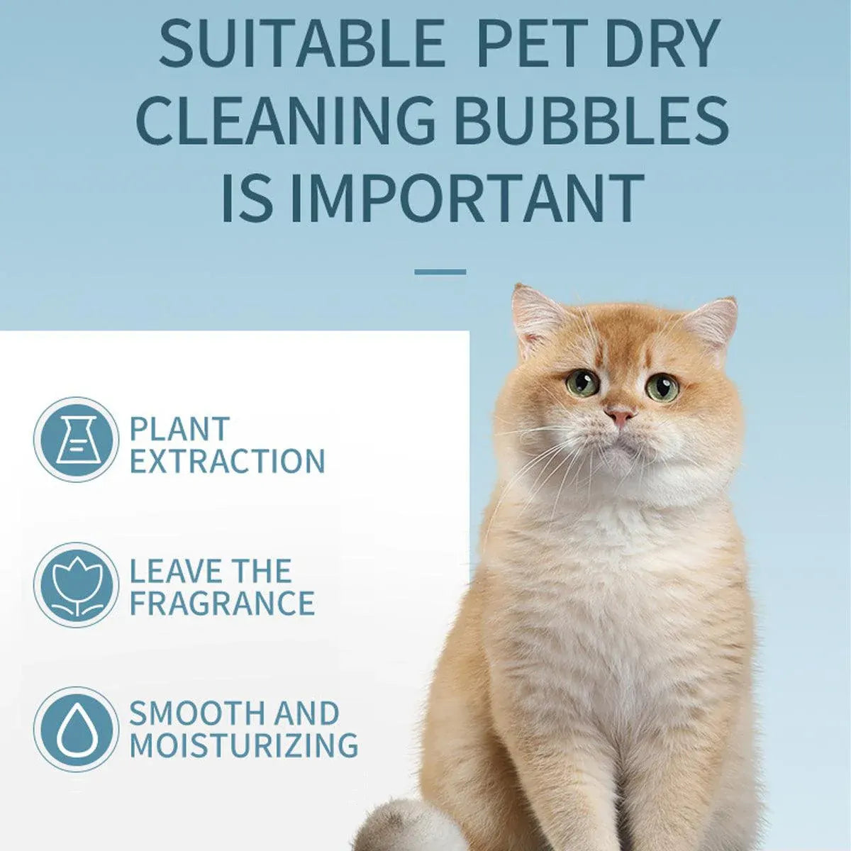 Premium Pet No Rinse Dry Cleaning Foam for Cats & Dogs - 500ml