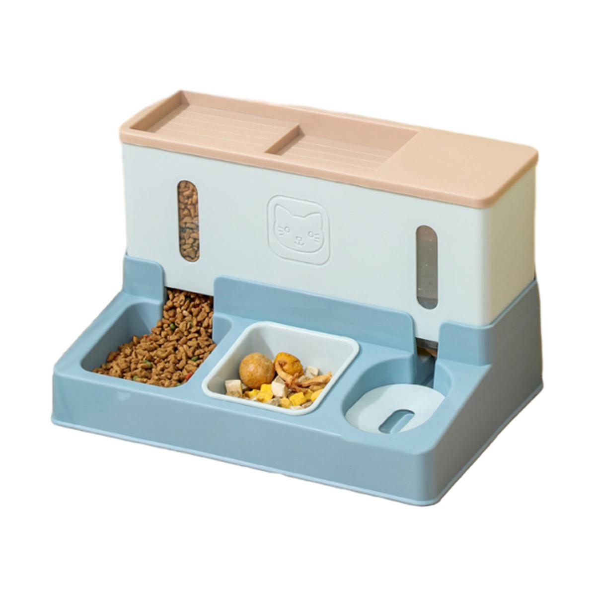 Automatic Pet Water Dispenser and Feeder - 2-in-1, BPA-Free, 13.7x9.3x8.66 inches, Blue - SuperSaverAU - view 6