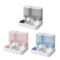 Automatic Cat Feeder Water Dispenser 2.8L Food 1L Water BPA-Free Plastic Bowl - Blue - SuperSaverAU - view 2