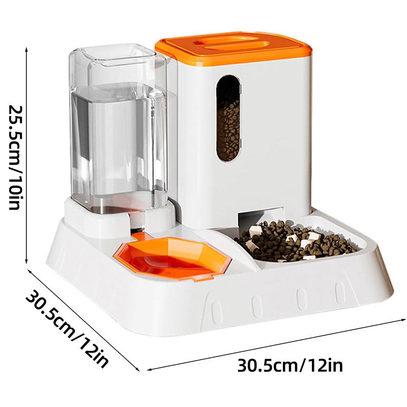 Automatic Pet Feeder and Water Dispenser 2.2L Food 1.3L Water - Green