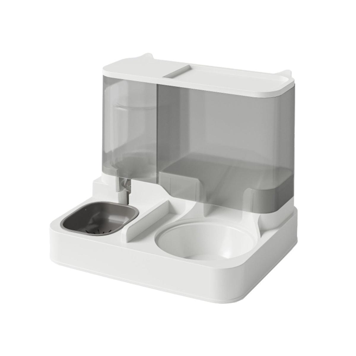Automatic Cat Feeder Water Dispenser 2.8L Food & 1L Water Tank - Grey