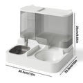 Automatic Cat Feeder Water Dispenser 2.8L Food 1L Water BPA-Free Plastic Bowl - Pink - SuperSaverAU - view 3