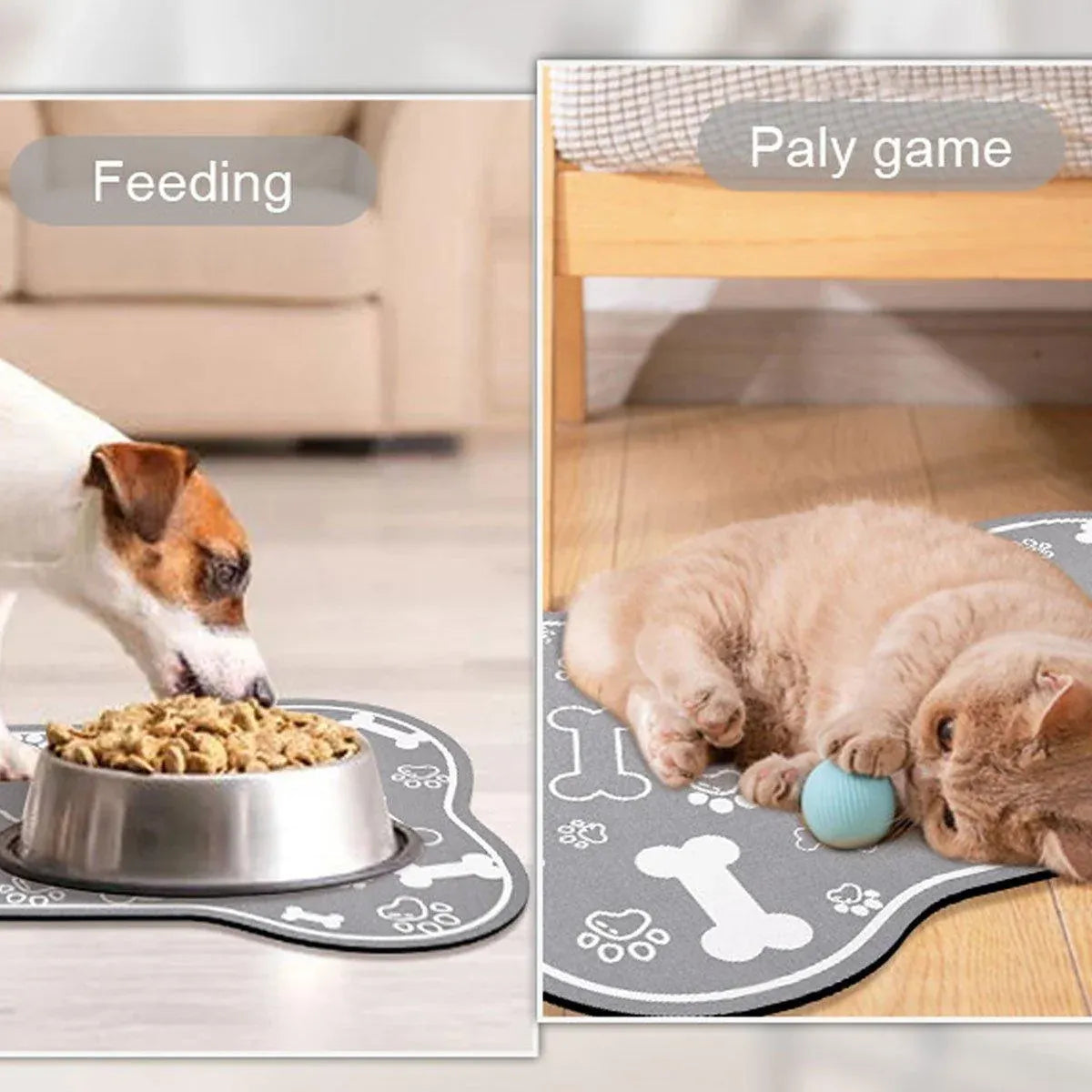 Premium Diatom Mud Pet Feeding Mat Non-Slip - Black 60 x 90cm